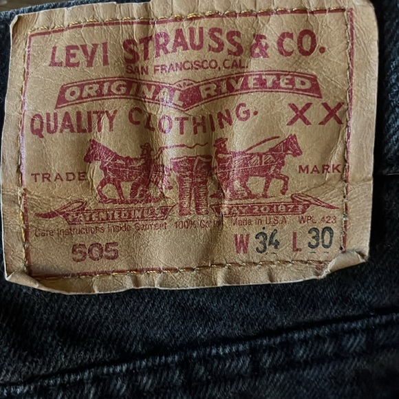Levi’s 505 black jeans size 34x30 - Picture 3 of 5